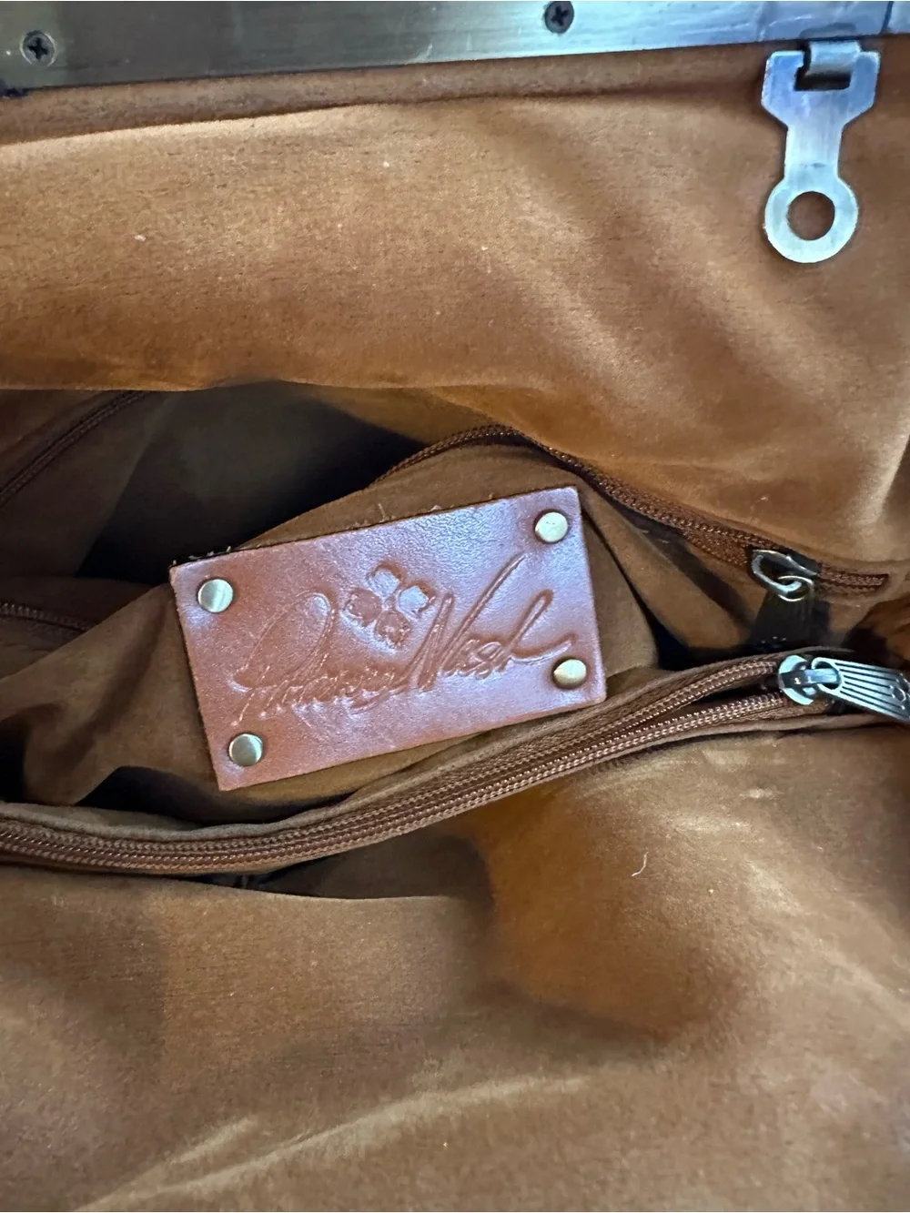 Patricia Nash Novella Frame Bag Tiger Print Leather